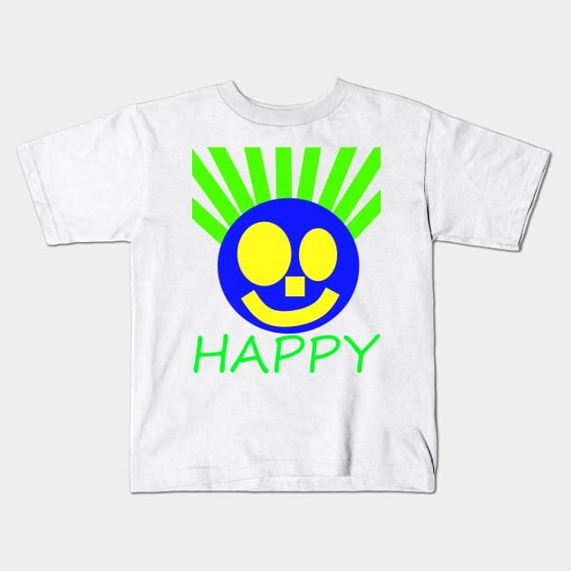 Happy Face Kids T-Shirt by simonjgerber